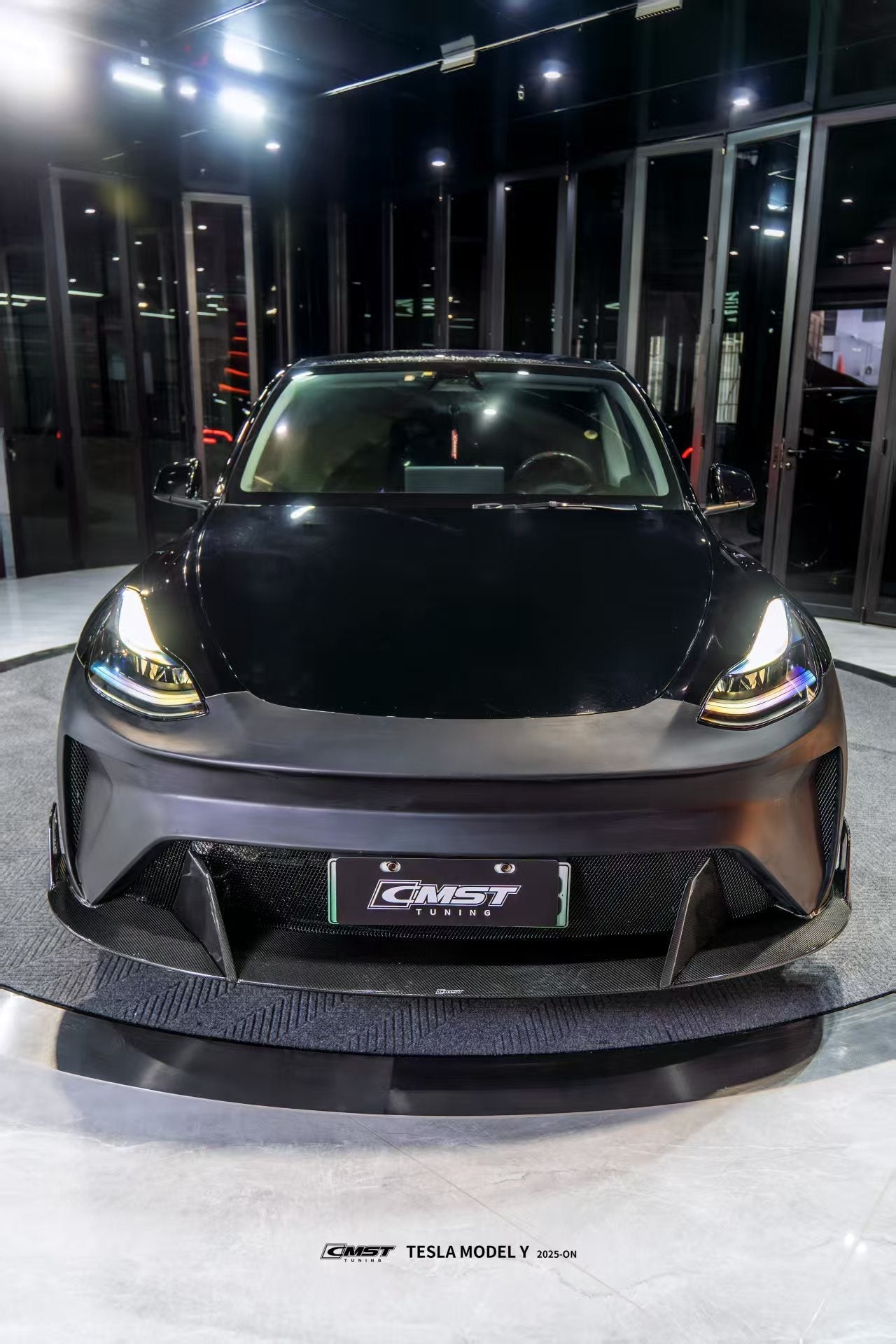 CMST Tuning Front Bumper & Lip for Tesla Model Y Performance AWD 2020 - 2025 Carbon Fiber/FRP Aftermarket Carbon Fiber Part / Bodykit - Robot Bodykits