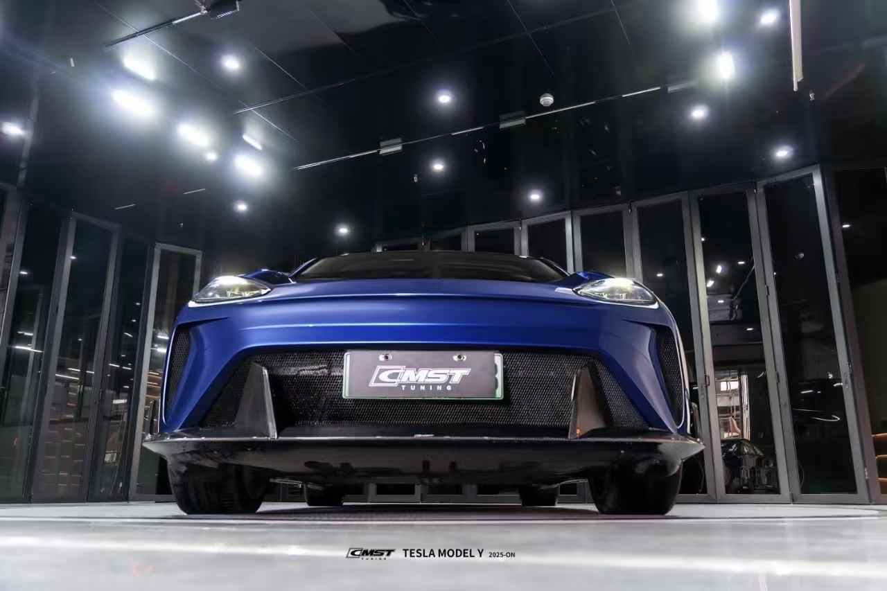 CMST Tuning Front Bumper & Lip for Tesla Model Y Performance AWD 2020 - 2025 Carbon Fiber/FRP Aftermarket Carbon Fiber Part / Bodykit - Robot Bodykits