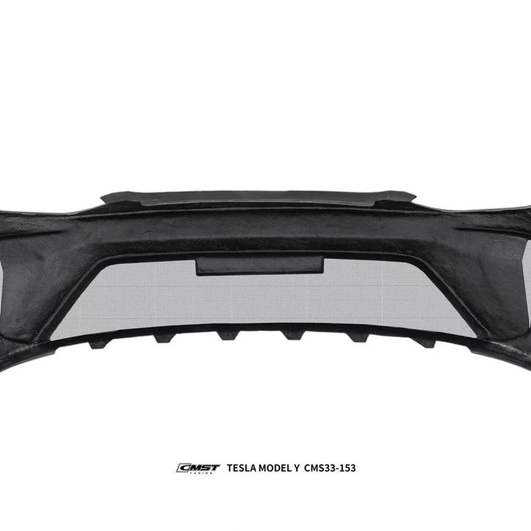 CMST Tuning Front Bumper & Lip for Tesla Model Y Performance AWD 2020 - 2025 Carbon Fiber/FRP Aftermarket Carbon Fiber Part / Bodykit - Robot Bodykits
