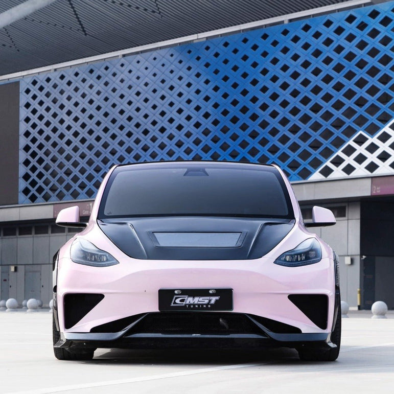 CMST Tuning Front Bumper & Lip Ver.2 for Tesla Model Y Aftermarket Carbon Fiber Part / Bodykit - Robot Bodykits