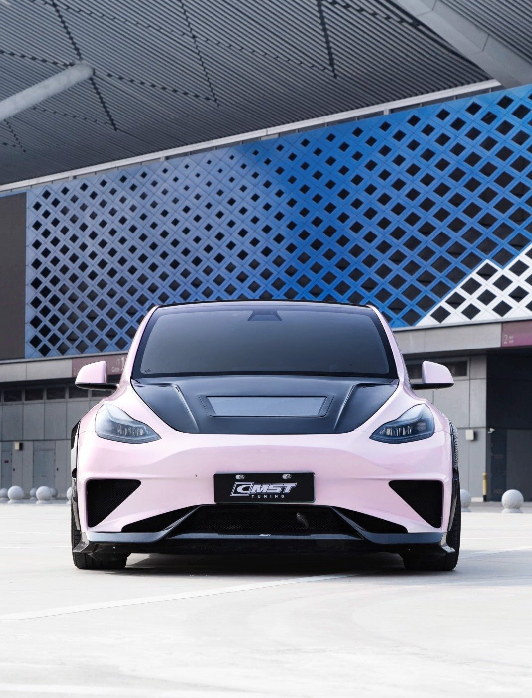 CMST Tuning Front Bumper & Lip Ver.2 for Tesla Model Y Aftermarket Carbon Fiber Part / Bodykit - Robot Bodykits