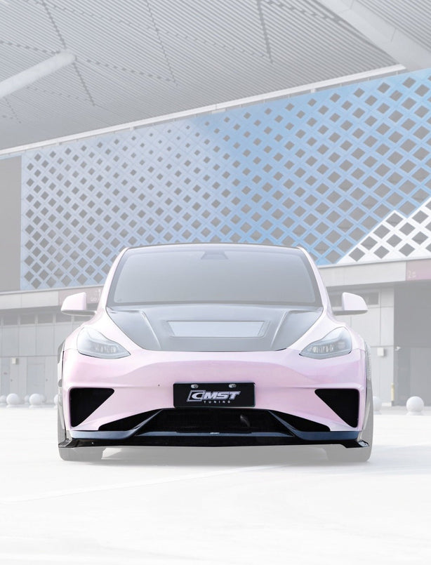 CMST Tuning Front Bumper & Lip Ver.2 for Tesla Model Y Aftermarket Carbon Fiber Part / Bodykit - Robot Bodykits