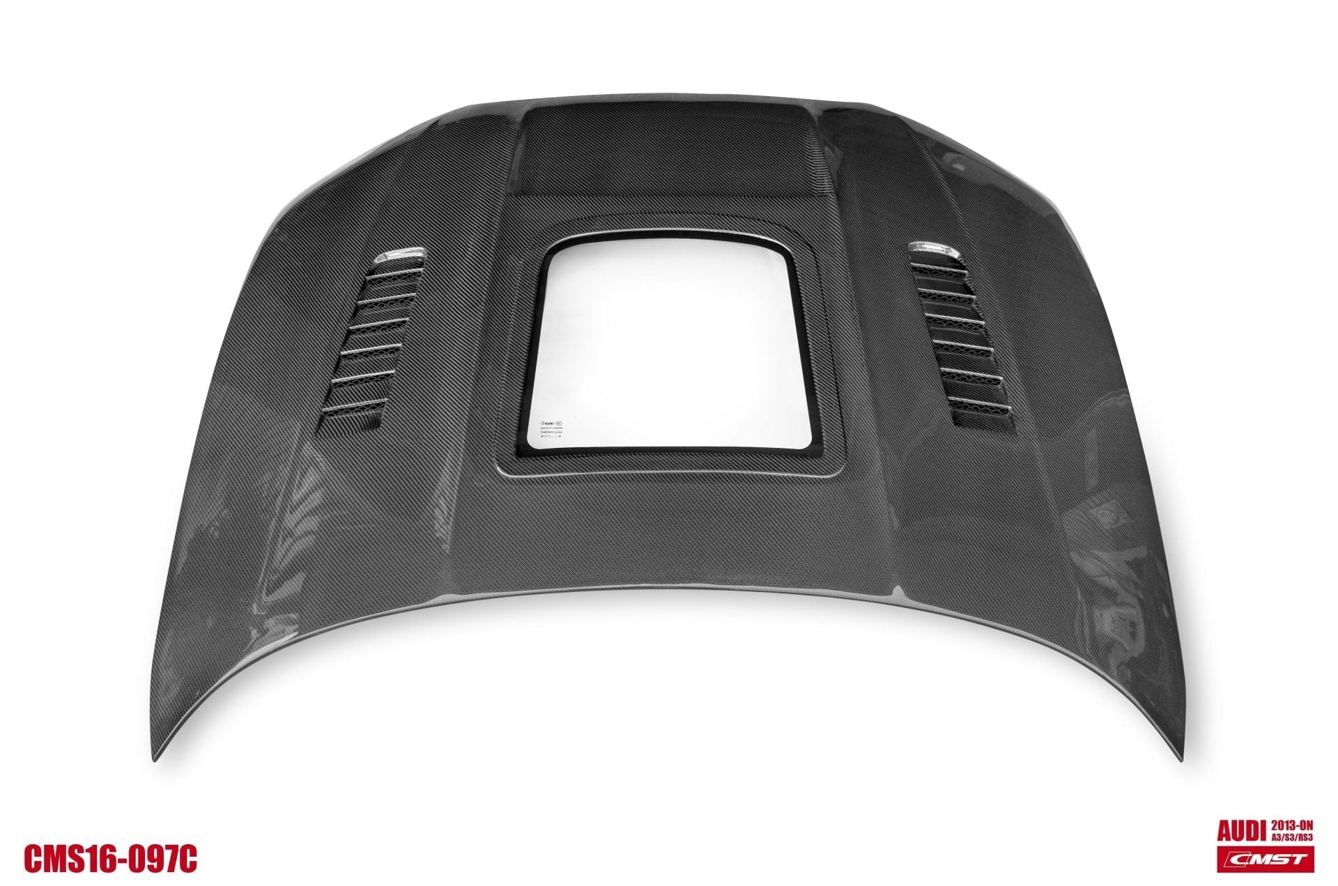 CMST Tuning Glass Transparent Carbon Fiber Hood Bonnet Ver.3 for Audi RS3 2018-2020 & 2014-2020 A3 & A3 S Line & S3 Aftermarket Carbon Fiber Part / Bodykit - Robot Bodykits