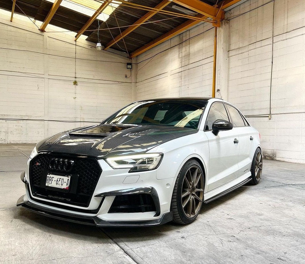 CMST Tuning Glass Transparent Carbon Fiber Hood Bonnet Ver.3 for Audi RS3 2018-2020 & 2014-2020 A3 & A3 S Line & S3 Aftermarket Carbon Fiber Part / Bodykit - Robot Bodykits