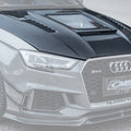 CMST Tuning Glass Transparent Carbon Fiber Hood Bonnet Ver.3 for Audi RS3 2018-2020 & 2014-2020 A3 & A3 S Line & S3 Aftermarket Carbon Fiber Part / Bodykit - Robot Bodykits
