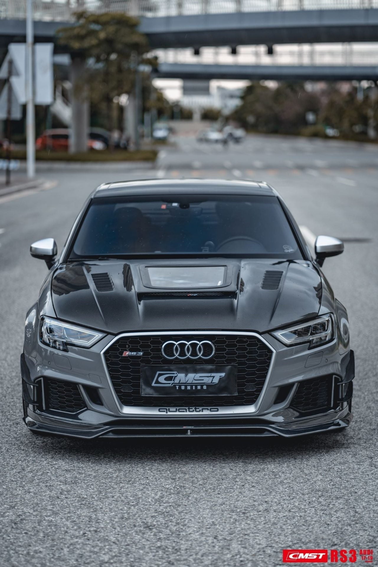 CMST Tuning Glass Transparent Carbon Fiber Hood Bonnet Ver.3 for Audi RS3 2018-2020 & 2014-2020 A3 & A3 S Line & S3 Aftermarket Carbon Fiber Part / Bodykit - Robot Bodykits