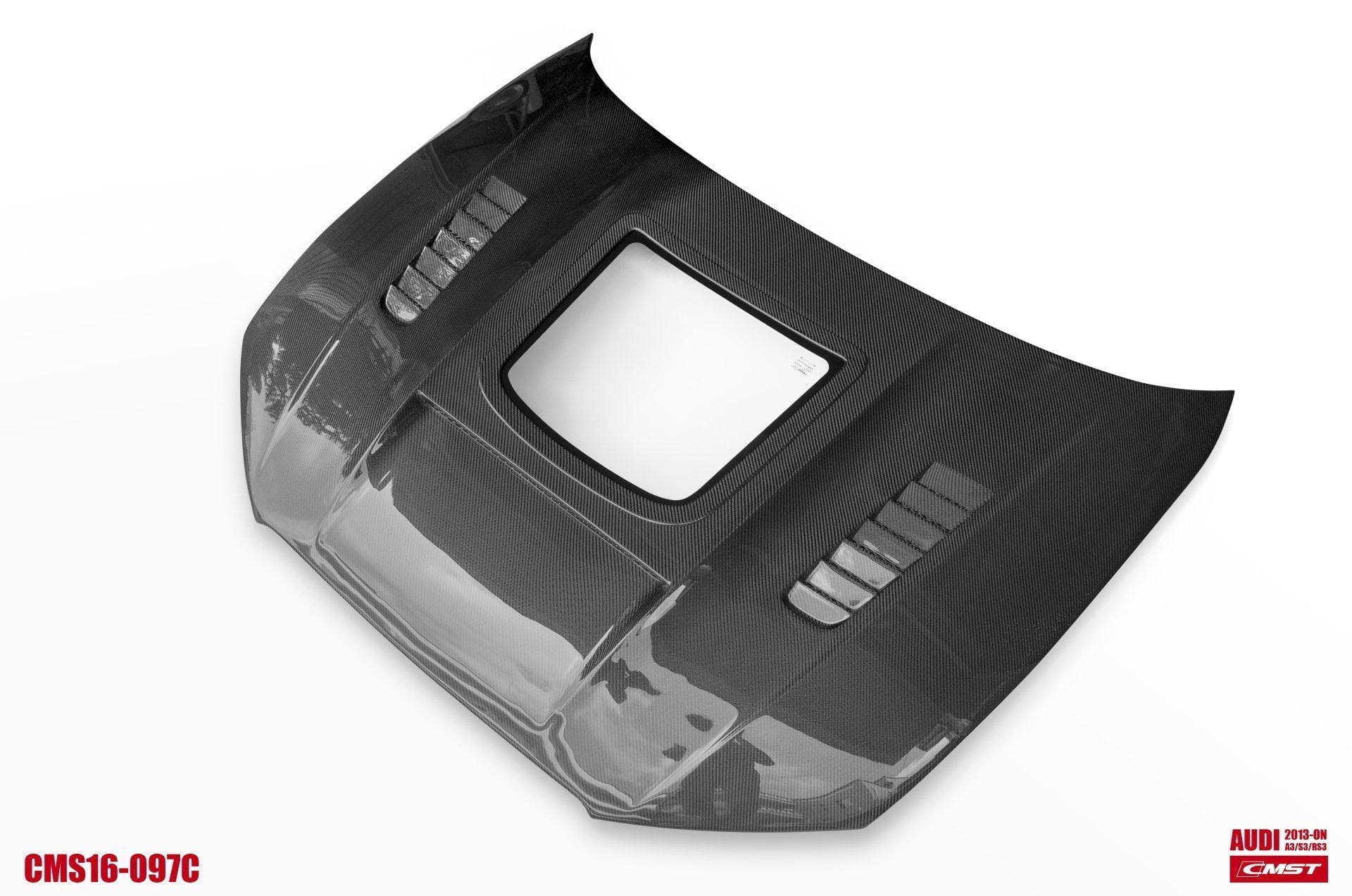 CMST Tuning Glass Transparent Carbon Fiber Hood Bonnet Ver.3 for Audi RS3 2018-2020 & 2014-2020 A3 & A3 S Line & S3 Aftermarket Carbon Fiber Part / Bodykit - Robot Bodykits