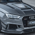 CMST Tuning Glass Transparent Carbon Fiber Hood Bonnet Ver.3 for Audi RS3 2018-2020 & 2014-2020 A3 & A3 S Line & S3 Aftermarket Carbon Fiber Part / Bodykit - Robot Bodykits