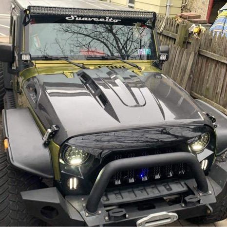 CMST Tuning Hood Bonnet for Jeep Wrangler Rubicon Sahara Sport S Carbon Fiber/FRP Aftermarket Carbon Fiber Part / Bodykit - Robot Bodykits