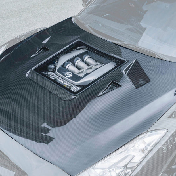 CMST Tuning Nissan GTR GT-R R35 2008-2016 Carbon Fiber Tempered Glass Transparent Hood Window See Through Aftermarket Carbon Fiber Part / Bodykit - Robot Bodykits
