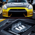 CMST Tuning Nissan GTR GT-R R35 2008-2016 Carbon Fiber Tempered Glass Transparent Hood Window See Through Aftermarket Carbon Fiber Part / Bodykit - Robot Bodykits