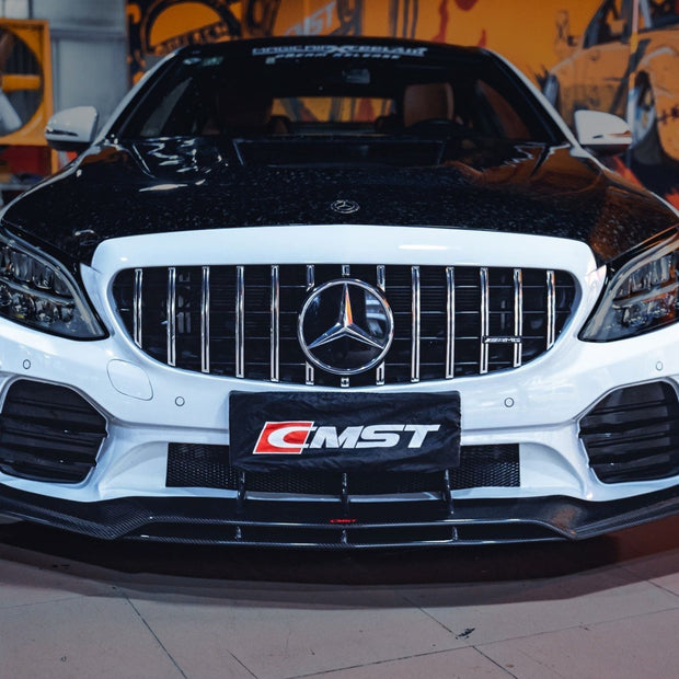 CMST Tuning PP Polyurethane Front Bumper & Grill & Carbon Fiber Front Lip for Mercedes-Benz C43 C300 2015-2021 Coupe Sedan Aftermarket Carbon Fiber Part / Bodykit - Robot Bodykits
