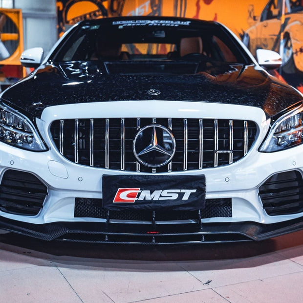 CMST Tuning PP Polyurethane Front Bumper & Grill & Carbon Fiber Front Lip for Mercedes-Benz C43 C300 2015-2021 Coupe Sedan Aftermarket Carbon Fiber Part / Bodykit - Robot Bodykits