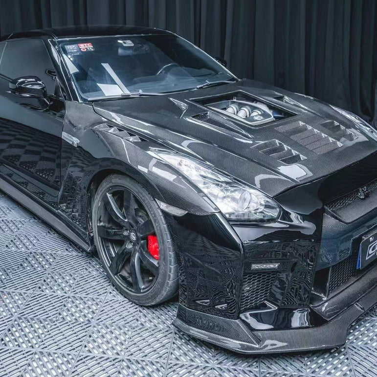 CMST Tuning Pre-preg Carbon Fiber Front Fenders for Nissan GTR GT-R R35 2008-2022 (Pair) Aftermarket Carbon Fiber Part / Bodykit - Robot Bodykits