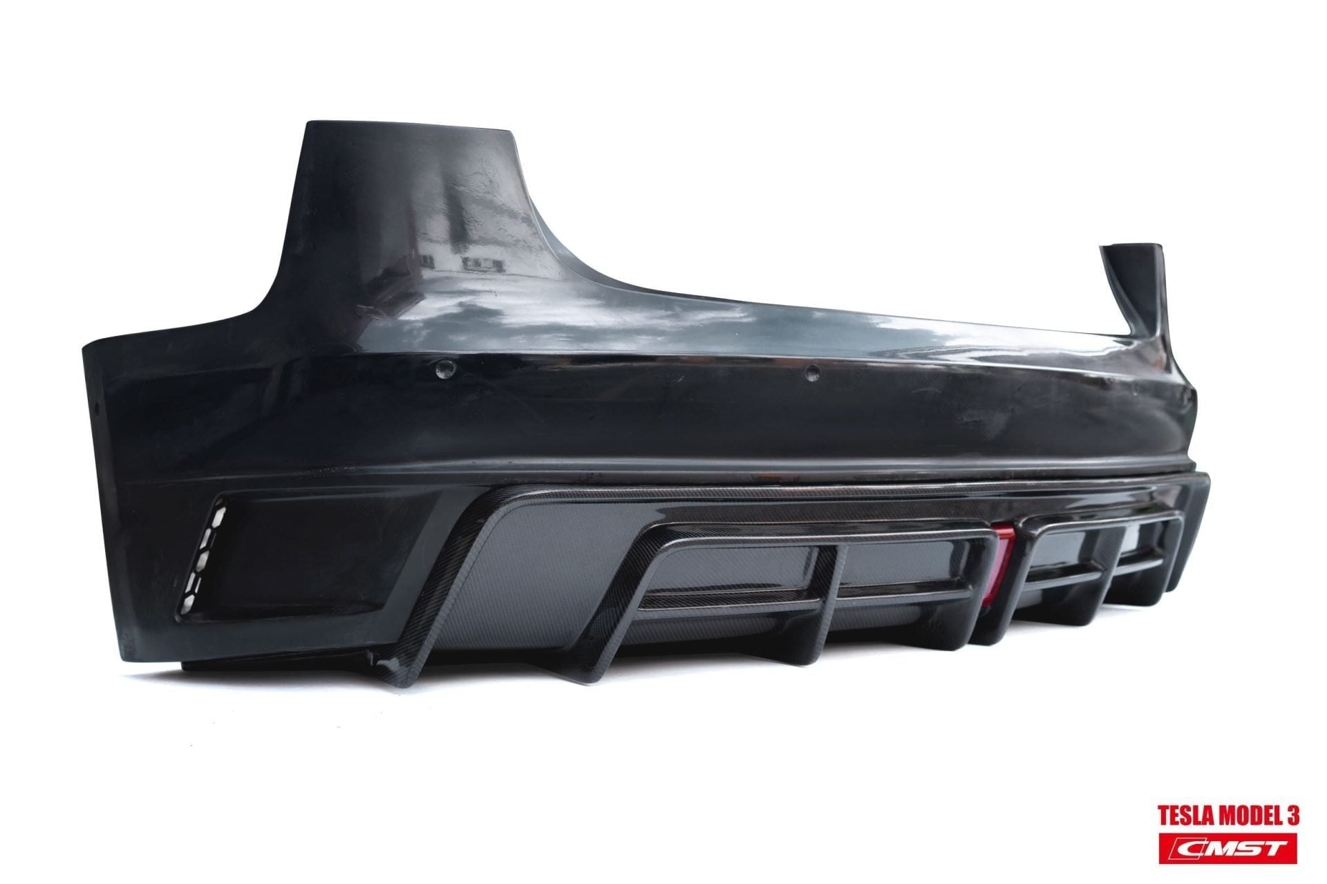 CMST Tuning Rear Bumper & Rear Diffuser for Tesla Model 3 Aftermarket Carbon Fiber Part / Bodykit - Robot Bodykits