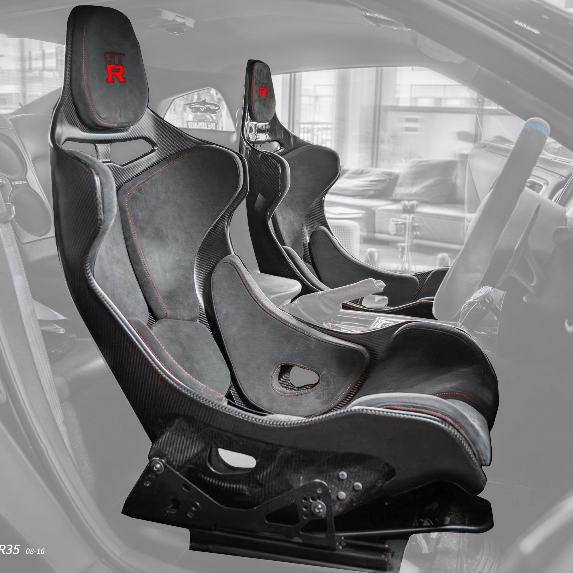 CMST Tuning Senna Style Seat for Nissan GTR R35 CBA DBA EBA 2008 - 2024 Dry Pre - preg Carbon Fiber Aftermarket Carbon Fiber Part / Bodykit - Robot Bodykits