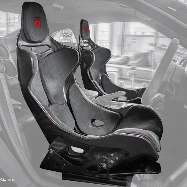 CMST Tuning Senna Style Seat for Nissan GTR R35 CBA DBA EBA 2008 - 2024 Dry Pre - preg Carbon Fiber Aftermarket Carbon Fiber Part / Bodykit - Robot Bodykits