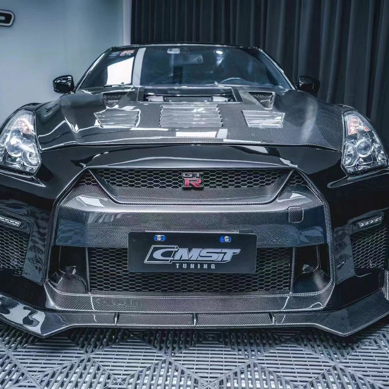CMST Tuning Stage 2 Front Bumper & Front Lip for Nissan GTR GT-R R35 2008-2016 Facelift Conversion Kit Carbon Fiber / FRP Aftermarket Carbon Fiber Part / Bodykit - Robot Bodykits