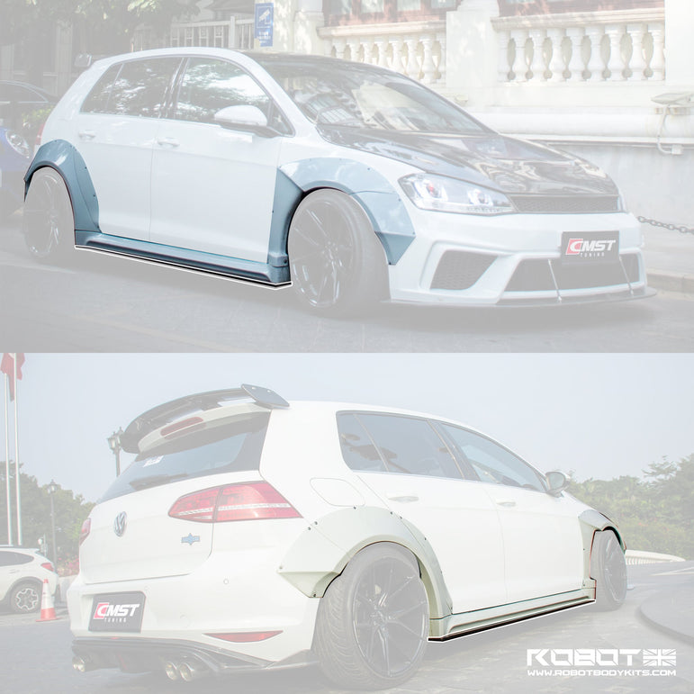 CMST Tuning Widebody Wheel Arches & Side Skirts for Volkswagen GTI Golf R MK7 MK7.5 Aftermarket Carbon Fiber Part / Bodykit - Robot Bodykits