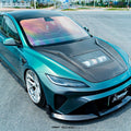 CMST V2 Tempered Glass Clearview Hood for Tesla Model 3 Highland 2024 - ON Aftermarket Carbon Fiber Part / Bodykit - Robot Bodykits