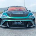 CMST V2 Tempered Glass Clearview Hood for Tesla Model 3 Highland 2024 - ON Aftermarket Carbon Fiber Part / Bodykit - Robot Bodykits