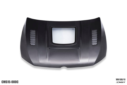 CMST Tuning Carbon Fiber Clearview Hood Bonnet Glass Transparent for Golf & GTI & Golf R MK8 1620