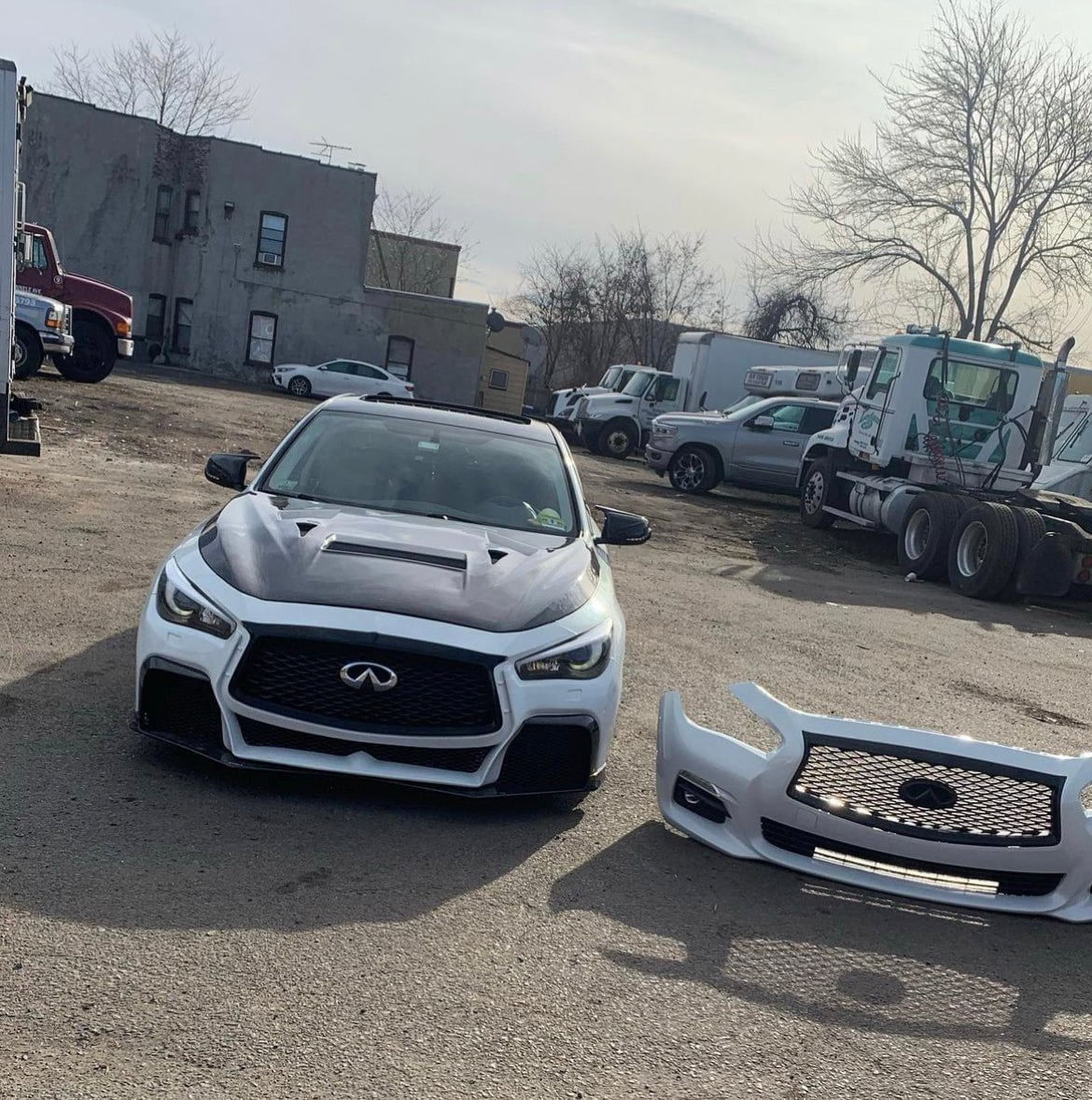 CMST Tuning Carbon Fiber Hood Bonnet for Infiniti Q50 2014-2022 - Robot Bodykits