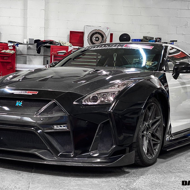 DarwinPRO 2008 - 2022 Nissan GTR R35 CBA & DBA & EBA BKSSII Style Partial Carbon Fiber Full Wide Body Kit Aftermarket Carbon Fiber Part / Bodykit - Robot Bodykits