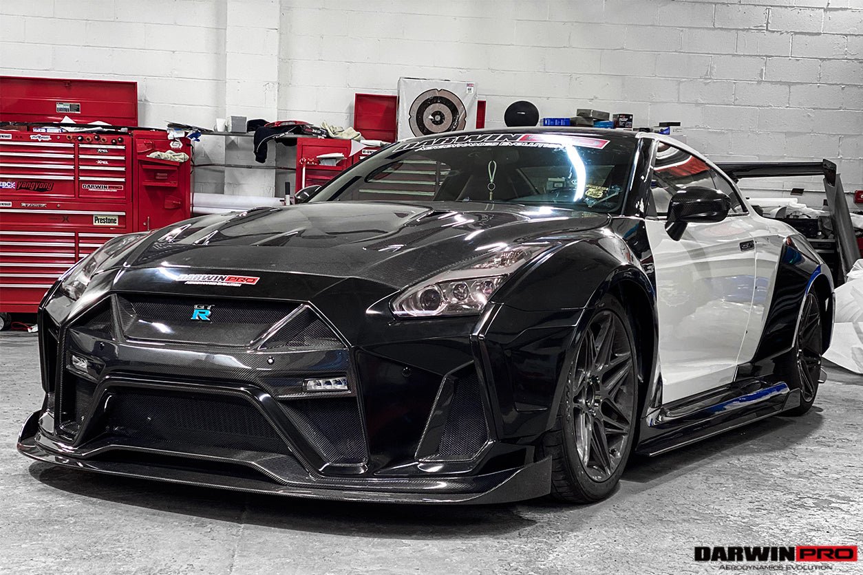DarwinPRO 2008 - 2022 Nissan GTR R35 CBA & DBA & EBA BKSSII Style Partial Carbon Fiber Full Wide Body Kit Aftermarket Carbon Fiber Part / Bodykit - Robot Bodykits