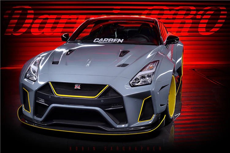 DarwinPRO 2008 - 2022 Nissan GTR R35 CBA & DBA & EBA BKSSII Style Partial Carbon Fiber Full Wide Body Kit Aftermarket Carbon Fiber Part / Bodykit - Robot Bodykits