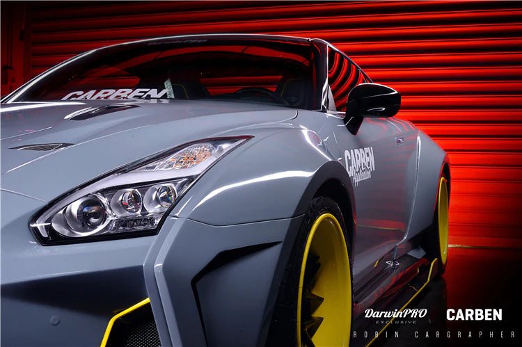 DarwinPRO 2008 - 2022 Nissan GTR R35 CBA & DBA & EBA BKSSII Style Partial Carbon Fiber Full Wide Body Kit Aftermarket Carbon Fiber Part / Bodykit - Robot Bodykits
