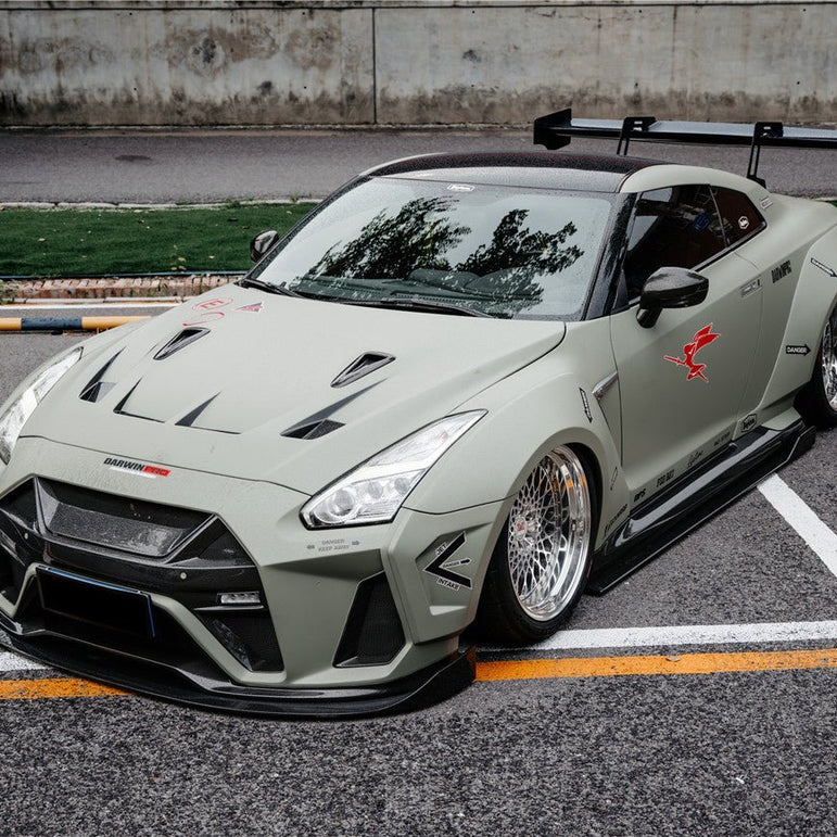 DarwinPRO 2008 - 2022 Nissan GTR R35 CBA & DBA & EBA BKSSII Style Partial Carbon Fiber Full Wide Body Kit Aftermarket Carbon Fiber Part / Bodykit - Robot Bodykits
