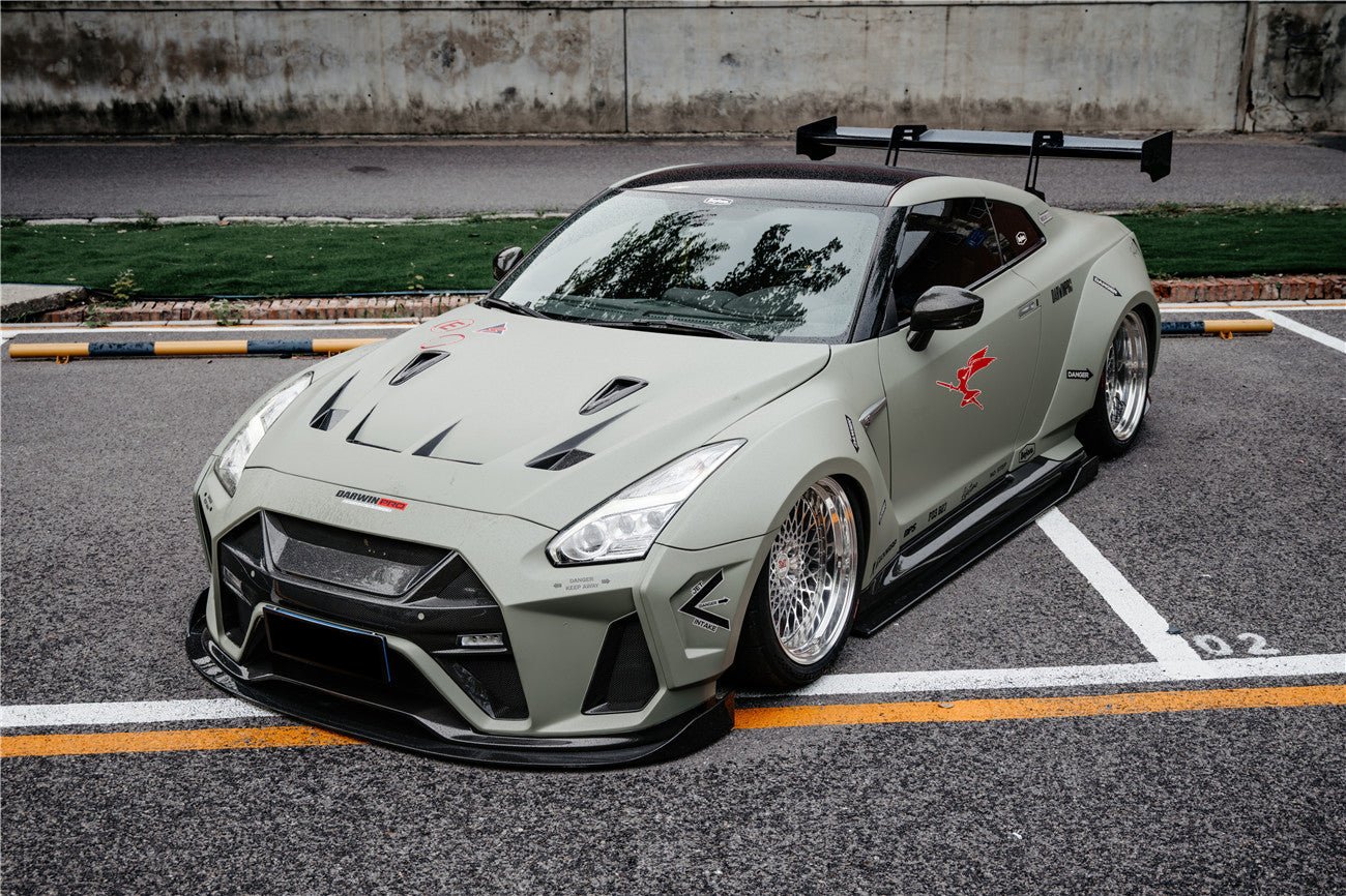 DarwinPRO 2008 - 2022 Nissan GTR R35 CBA & DBA & EBA BKSSII Style Partial Carbon Fiber Full Wide Body Kit Aftermarket Carbon Fiber Part / Bodykit - Robot Bodykits