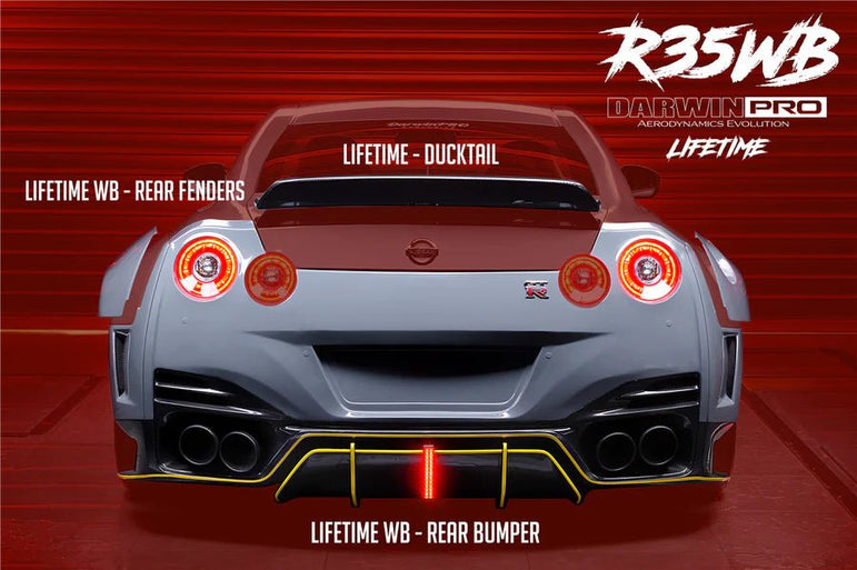 DarwinPRO 2008 - 2022 Nissan GTR R35 CBA & DBA & EBA BKSSII Style Partial Carbon Fiber Full Wide Body Kit Aftermarket Carbon Fiber Part / Bodykit - Robot Bodykits