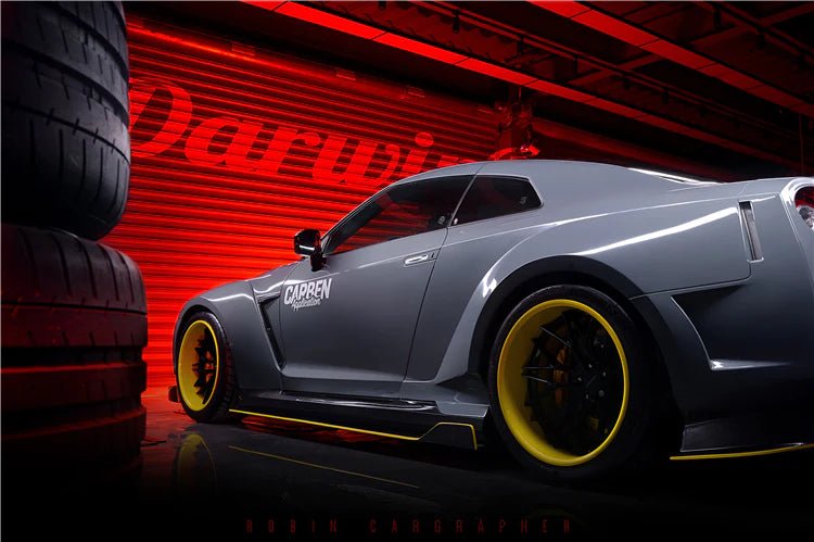 DarwinPRO 2008 - 2022 Nissan GTR R35 CBA & DBA & EBA BKSSII Style Partial Carbon Fiber Full Wide Body Kit Aftermarket Carbon Fiber Part / Bodykit - Robot Bodykits