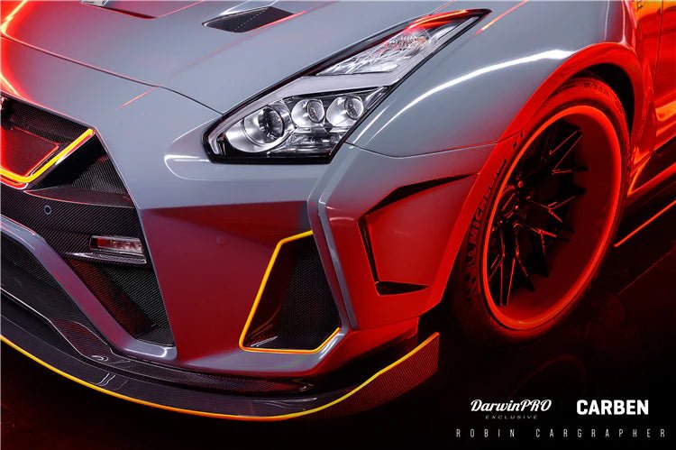 DarwinPRO 2008 - 2022 Nissan GTR R35 CBA & DBA & EBA BKSSII Style Partial Carbon Fiber Full Wide Body Kit Aftermarket Carbon Fiber Part / Bodykit - Robot Bodykits