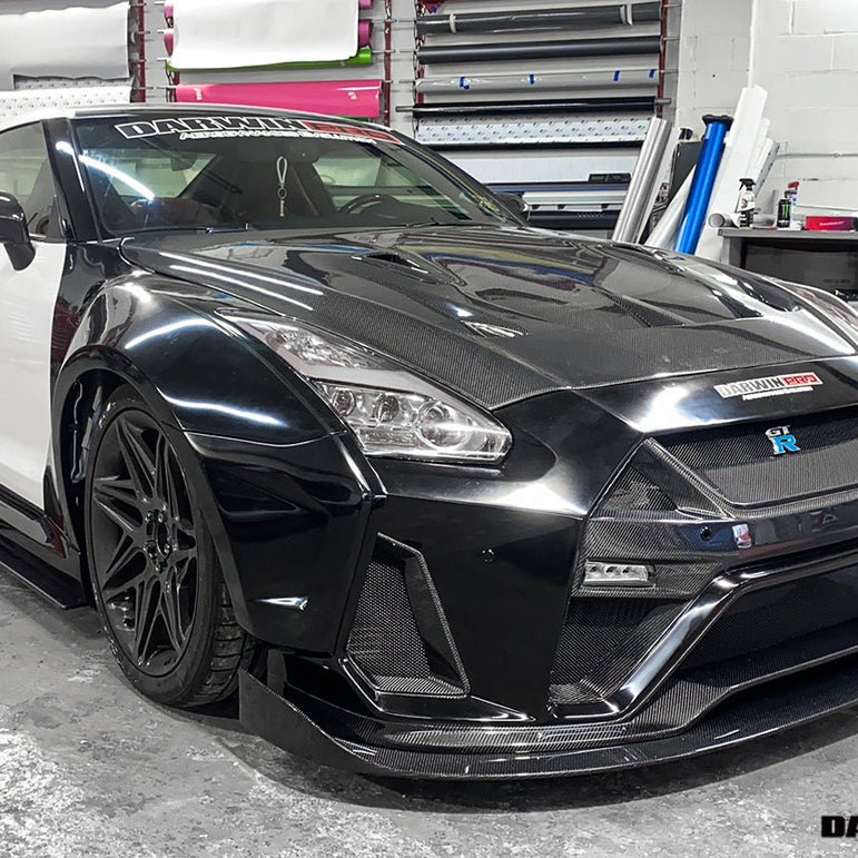 DarwinPRO 2008 - 2022 Nissan GTR R35 CBA & DBA & EBA BKSSII Style Partial Carbon Fiber Full Wide Body Kit Aftermarket Carbon Fiber Part / Bodykit - Robot Bodykits