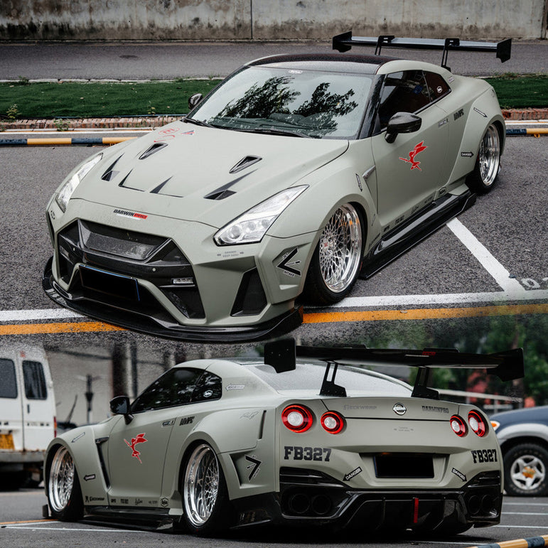 DarwinPRO 2008 - 2022 Nissan GTR R35 CBA & DBA & EBA BKSSII Style Partial Carbon Fiber Full Wide Body Kit Aftermarket Carbon Fiber Part / Bodykit - Robot Bodykits