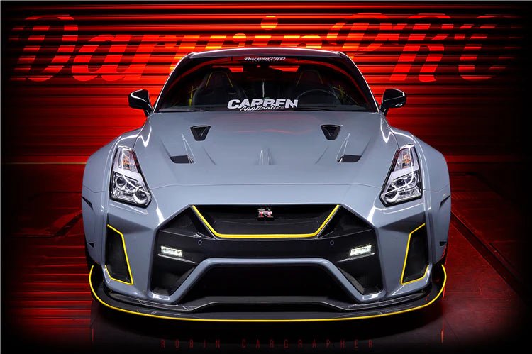 DarwinPRO 2008 - 2022 Nissan GTR R35 CBA & DBA & EBA BKSSII Style Partial Carbon Fiber Full Wide Body Kit Aftermarket Carbon Fiber Part / Bodykit - Robot Bodykits