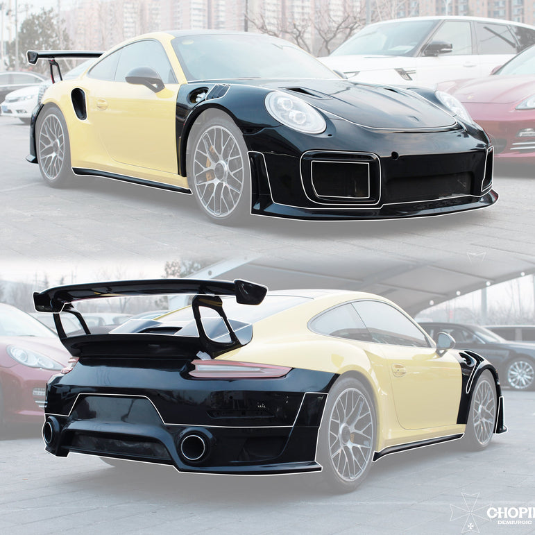 DarwinPro 2013 - 2019 Porsche 991 911 Turbo - 991.2 GT2 RS Conversion Full Bodykit FRP / Partial Carbon Aftermarket Carbon Fiber Part / Bodykit - Robot Bodykits