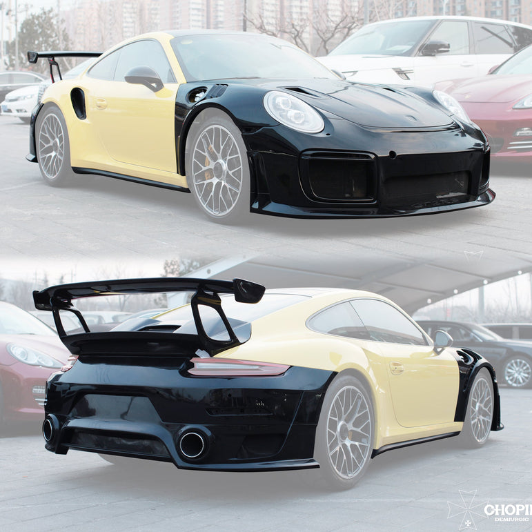 DarwinPro 2013 - 2019 Porsche 991 911 Turbo - 991.2 GT2 RS Conversion Full Bodykit FRP / Partial Carbon Aftermarket Carbon Fiber Part / Bodykit - Robot Bodykits