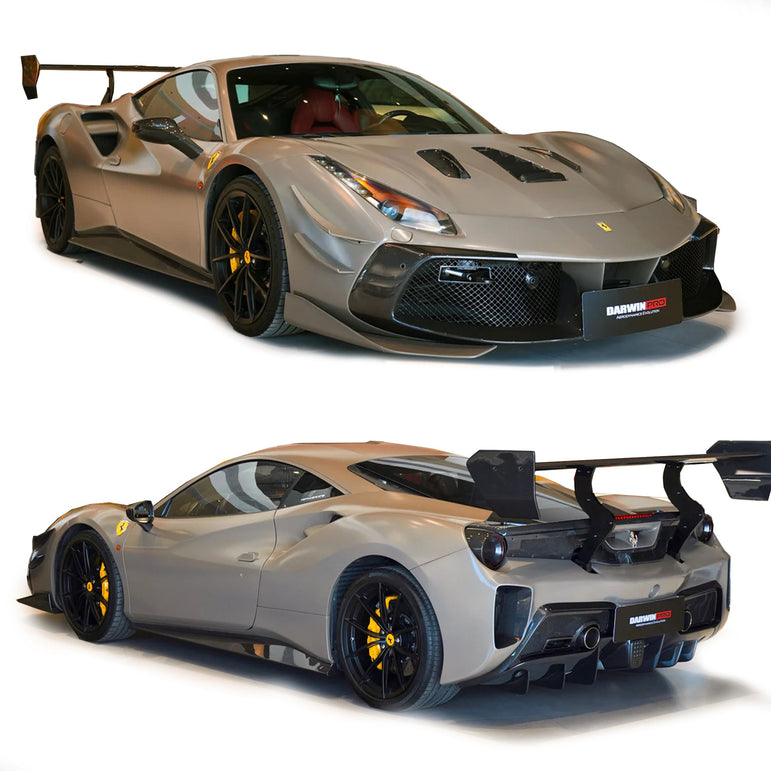 DarwinPRO 2015 - 2020 Ferrari 488 GTB Challenge Evo Modena Style Full Body Kit Aftermarket Carbon Fiber Part / Bodykit - Robot Bodykits