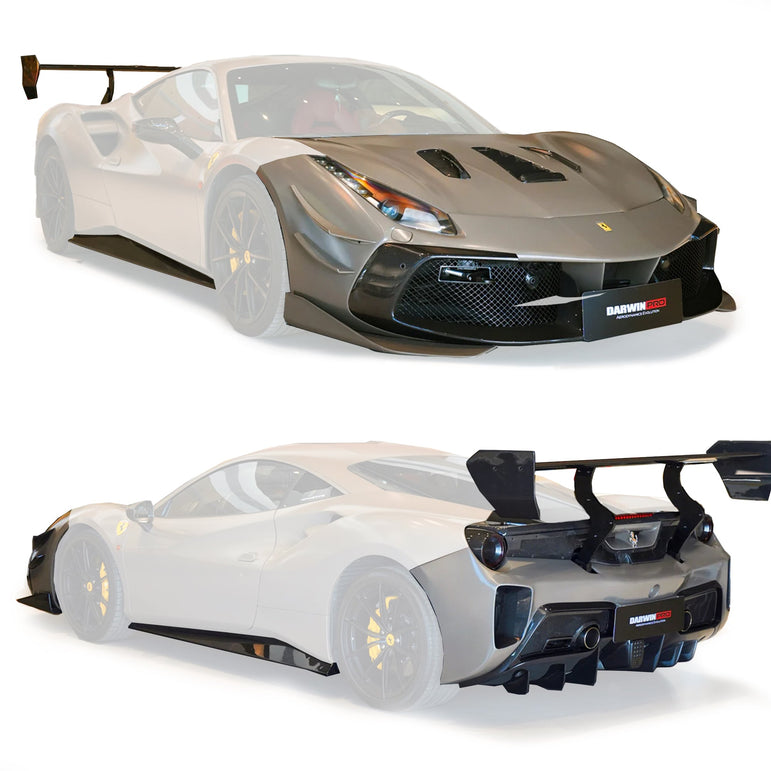 DarwinPRO 2015 - 2020 Ferrari 488 GTB Challenge Evo Modena Style Full Body Kit Aftermarket Carbon Fiber Part / Bodykit - Robot Bodykits