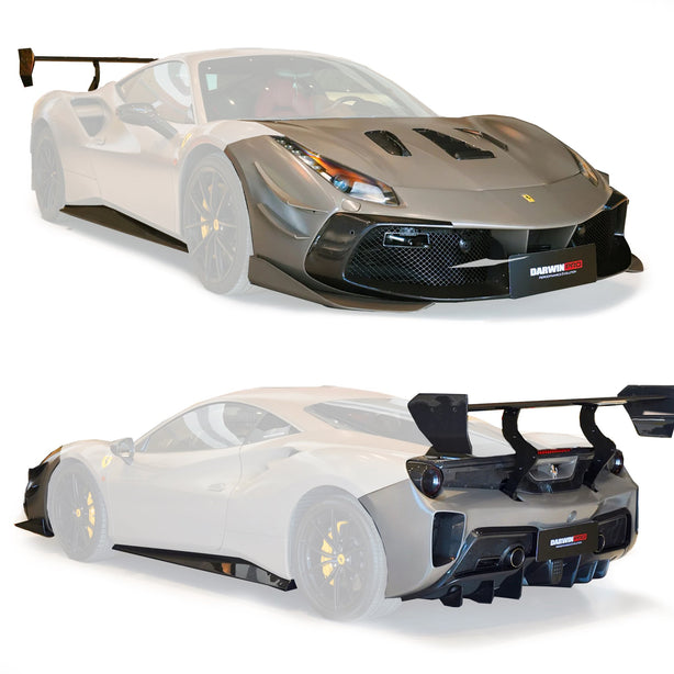 DarwinPRO 2015 - 2020 Ferrari 488 GTB Challenge Evo Modena Style Full Body Kit Aftermarket Carbon Fiber Part / Bodykit - Robot Bodykits