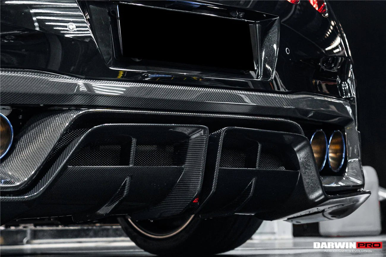 DarwinPRO 2017 - 2022 Nissan GTR R35 EBA BKSS Style Carbon Fiber Rear Diffuser Aftermarket Carbon Fiber Part / Bodykit - Robot Bodykits
