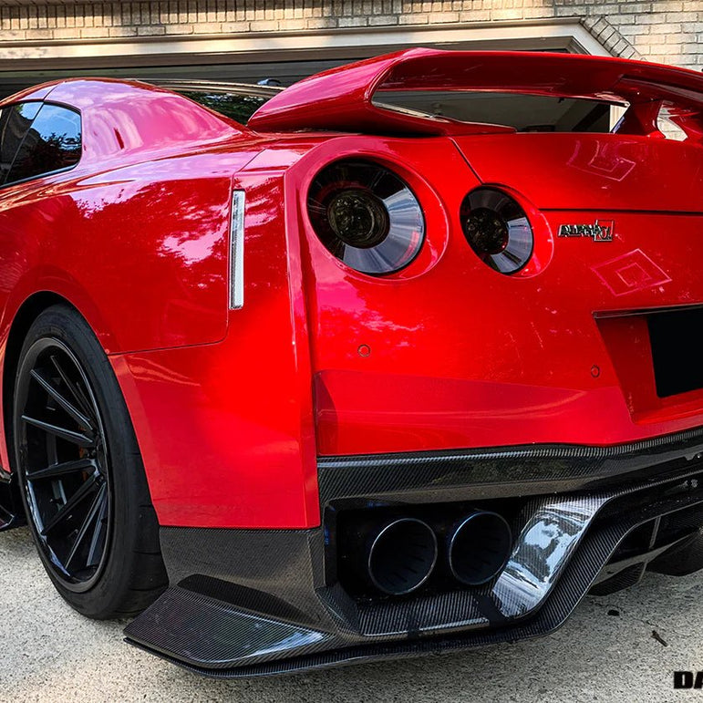 DarwinPRO 2017 - 2022 Nissan GTR R35 EBA BKSS Style Carbon Fiber Rear Diffuser Aftermarket Carbon Fiber Part / Bodykit - Robot Bodykits
