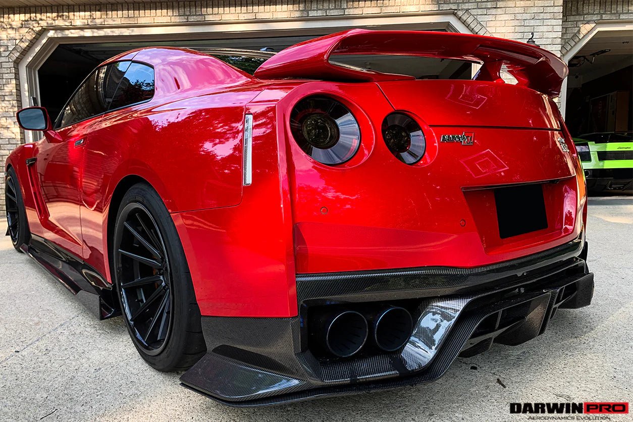 DarwinPRO 2017 - 2022 Nissan GTR R35 EBA BKSS Style Carbon Fiber Rear Diffuser Aftermarket Carbon Fiber Part / Bodykit - Robot Bodykits