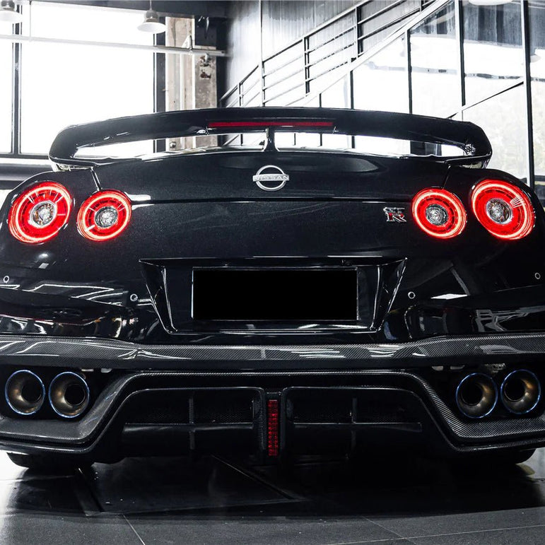 DarwinPRO 2017 - 2022 Nissan GTR R35 EBA BKSS Style Carbon Fiber Rear Diffuser Aftermarket Carbon Fiber Part / Bodykit - Robot Bodykits