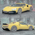 DarwinPRO 2022 - 2026 Ferrari 296 GTB & GTS Type F171 iMP Style Carbon Fiber Full Kit (For Surround View Camera System Bumper Only) Aftermarket Carbon Fiber Part / Bodykit - Robot Bodykits
