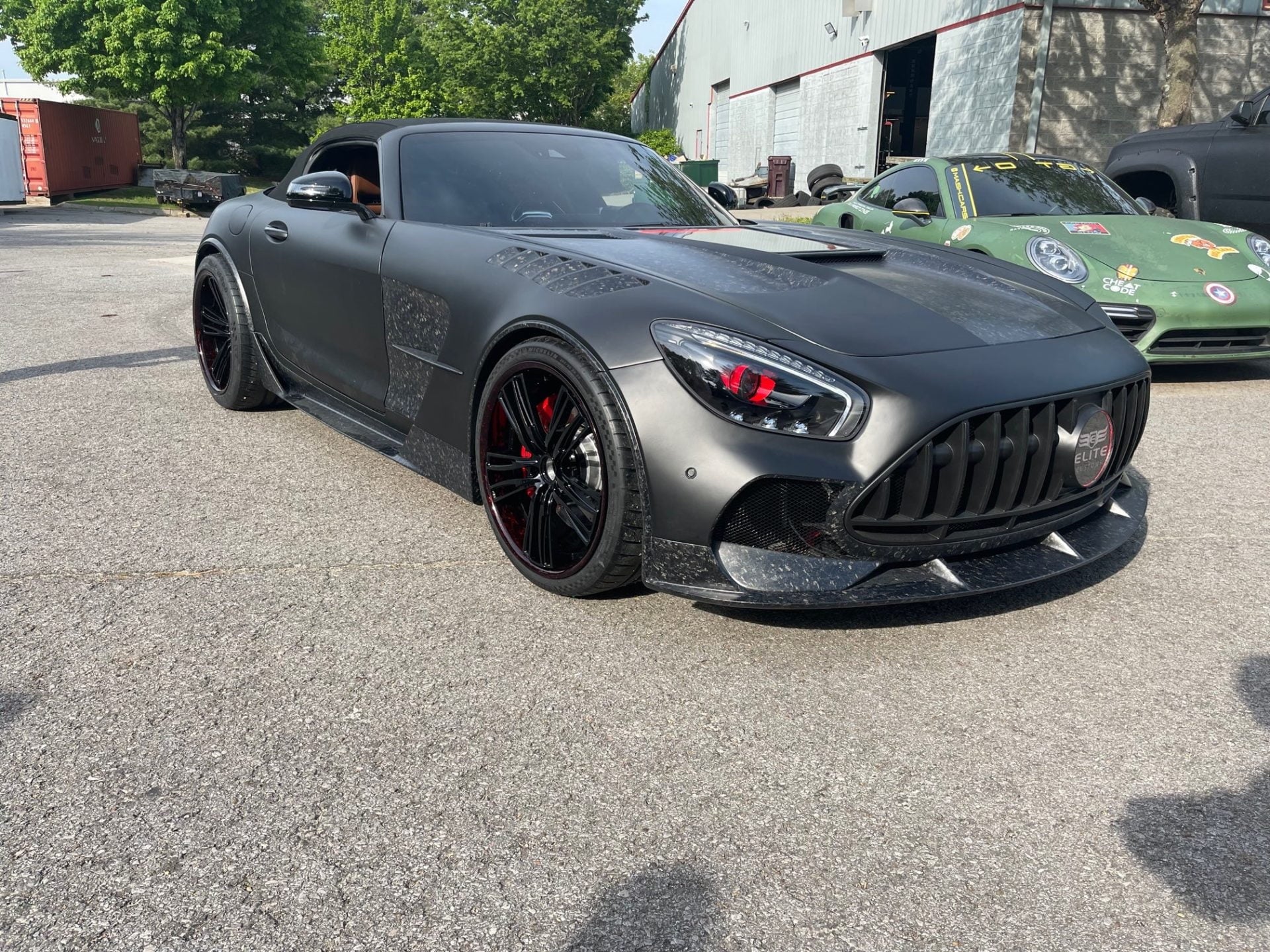 CMST Carbon Fiber Clear View Tempered Glass Transparent Hood Black Series Style for Mercedes Benz C190 AMG GT GTS GTC GTR 2015-2021 - Robot Bodykits